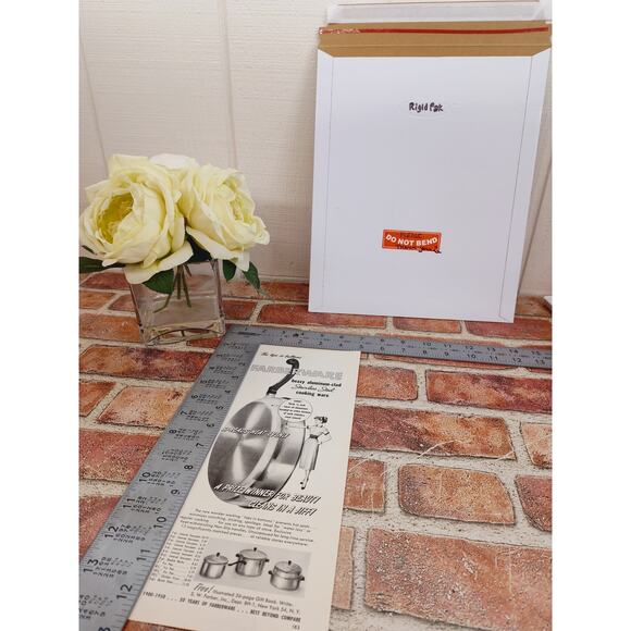 1950 Faberware Cookware "The Tops in Bottoms" Happy Housewife Vtg Print Ad - Picture 5 of 6